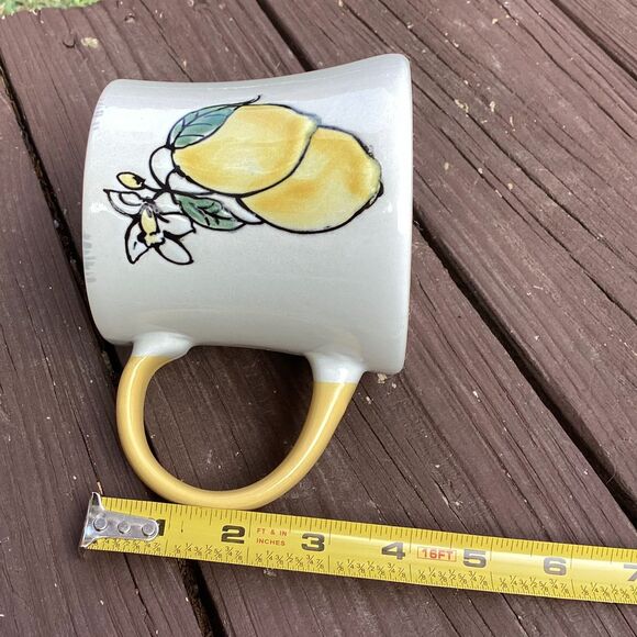 Handmade Lemongrass Candle in Spectrum Lemon Mug Premium Wax Pet Friendly - Picture 5 of 6